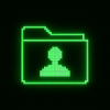 Pixel folder icon with terminal green accents, representing anonymous accounts