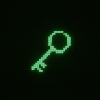 Pixel key icon with terminal glow, representing PGP key rotation