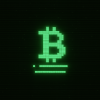 Pixel crypto icon with neon accents, representing crypto integration